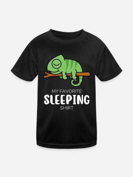 Ma chemise de couchage préférée Chemise de sommeil animal - T-shirt sport Enfant - noir - Devant