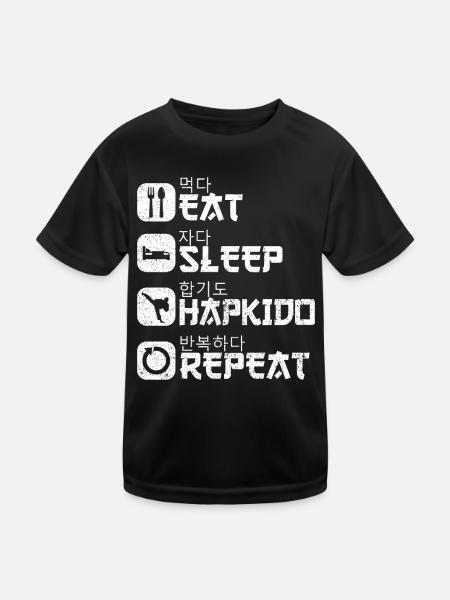 Hapkido Arts martiaux coréens - T-shirt sport Enfant - noir - Devant