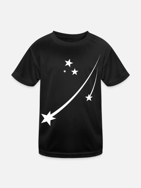 Stars - Kids Functional T-Shirt - black - Front