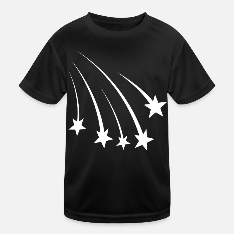 Shooting Star White Kids Functional T-Shirt