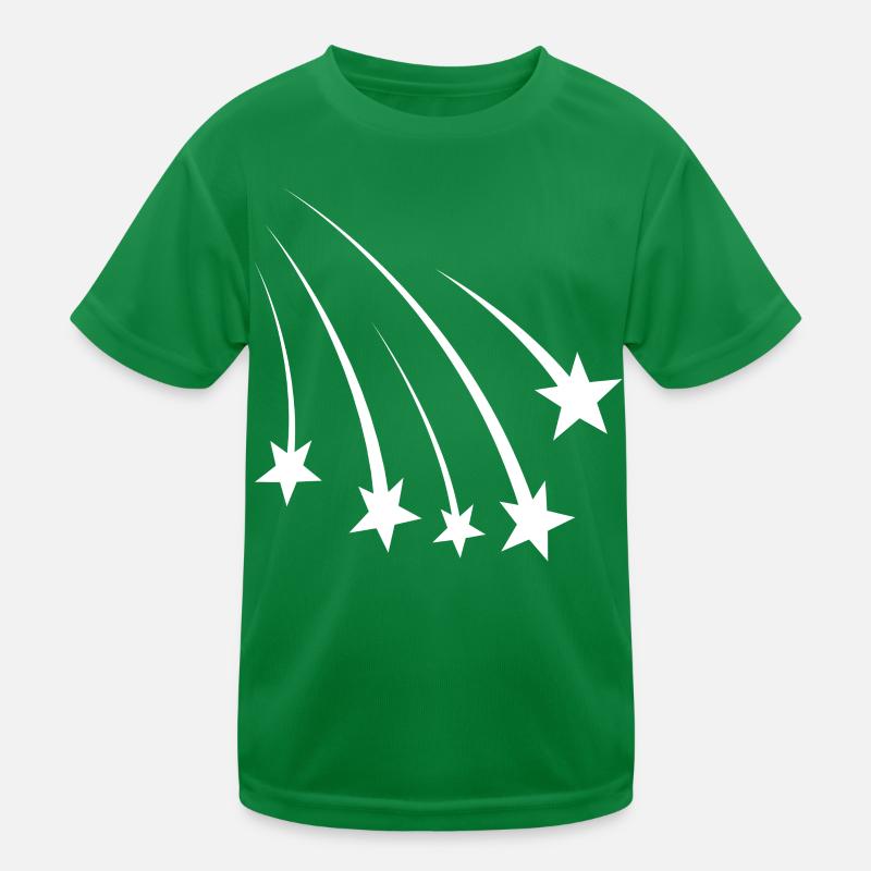 Shooting Star White Kids Functional T-Shirt