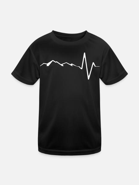 Randonnée en montagne Heartbeat - T-shirt sport Enfant - noir - Devant