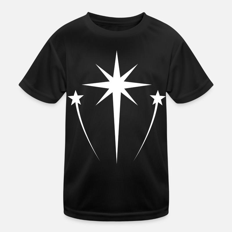 Sternschnuppe Weiss Kinder Funktions-T-Shirt