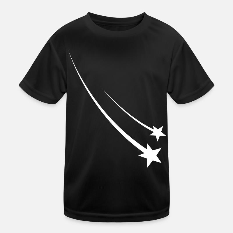 Sternschnuppen Weiss Kinder Funktions-T-Shirt