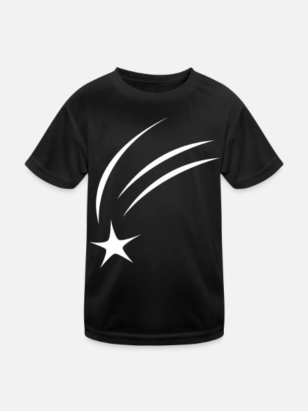 Étoile filante - T-shirt sport Enfant - noir - Devant