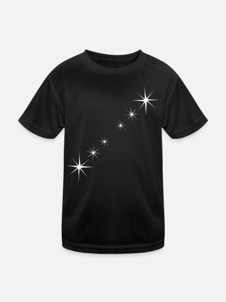 Stars White - Kids Functional T-Shirt - black - Front