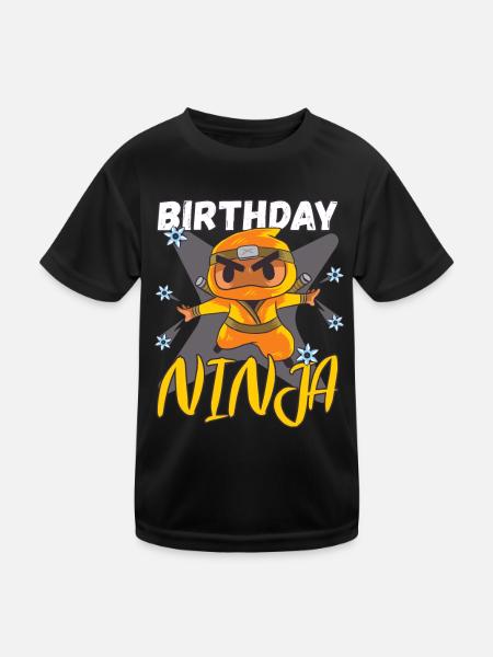 Anniversaire Ninja Jeune Anniversaire Ninja Cadeau - T-shirt sport Enfant - noir - Devant