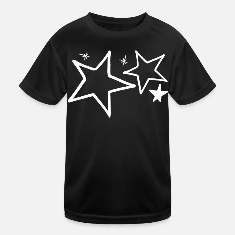 Étoiles Blanc T-shirt sport Enfant