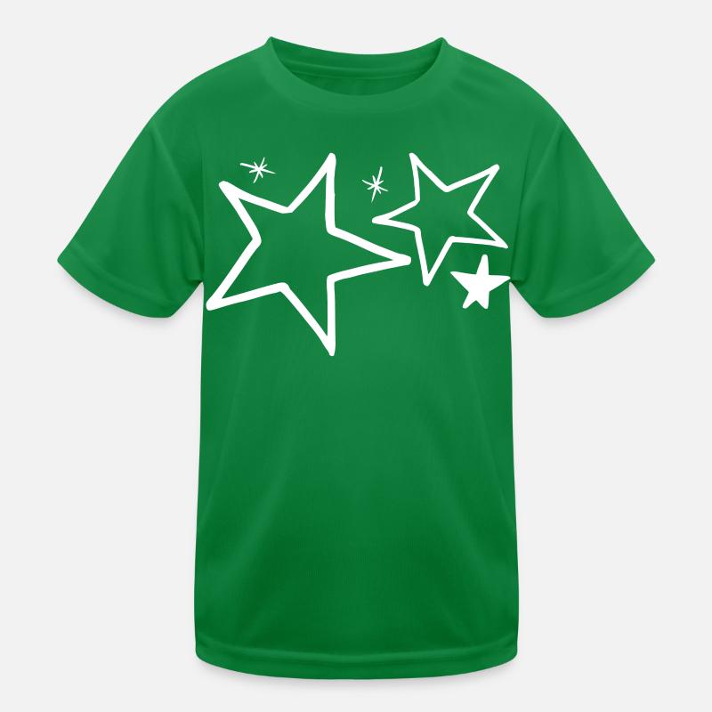 Stars White Kids Functional T-Shirt