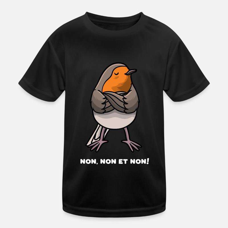 Familiar Robin Stubborn Bird Kids Functional T-Shirt