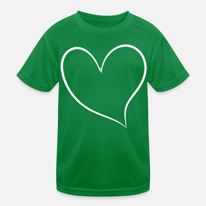 Cœur Blanc T-shirt sport Enfant