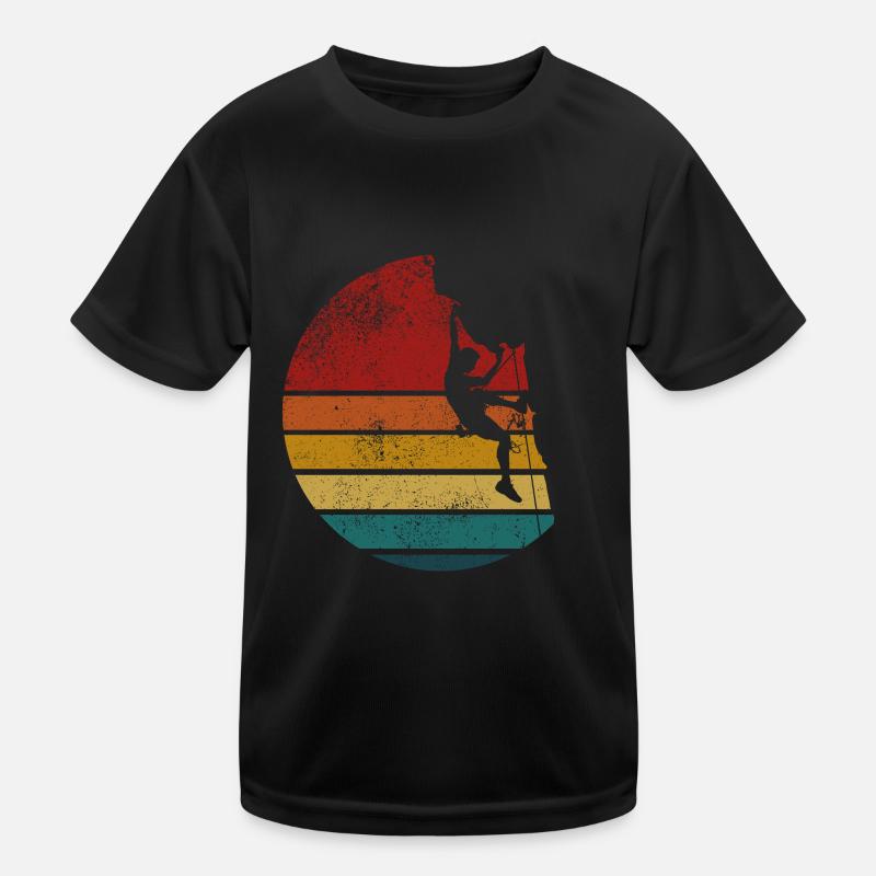 Klettern Bouldern Climbing für Kletterer Kinder Funktions-T-Shirt
