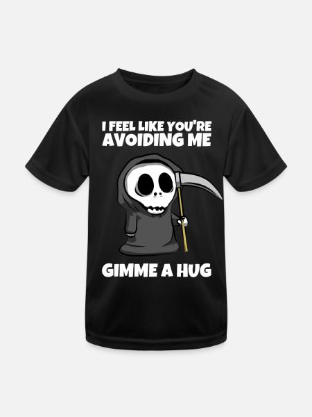 J’ai l’impression que vous m’évitez - Grim Reaper dit - T-shirt sport Enfant - noir - Devant