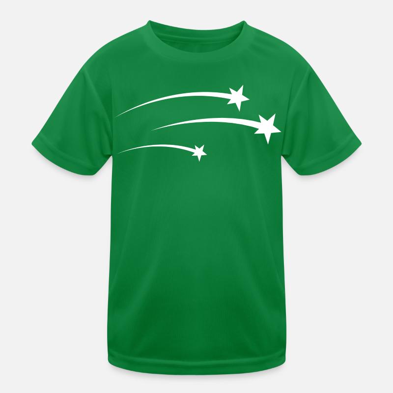 Three White Shooting Stars Kids Functional T-Shirt