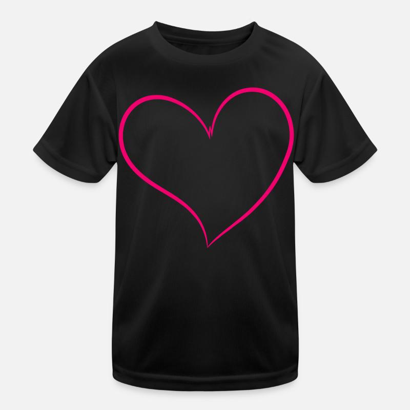 Pink Heart Kids Functional T-Shirt