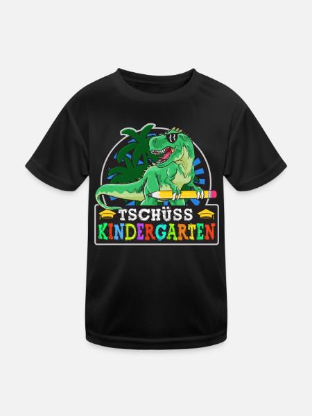 Kindergarten Abschluss Abschied Abschiedsgeschenk - Kinder Funktions-T-Shirt - Schwarz - Vorne