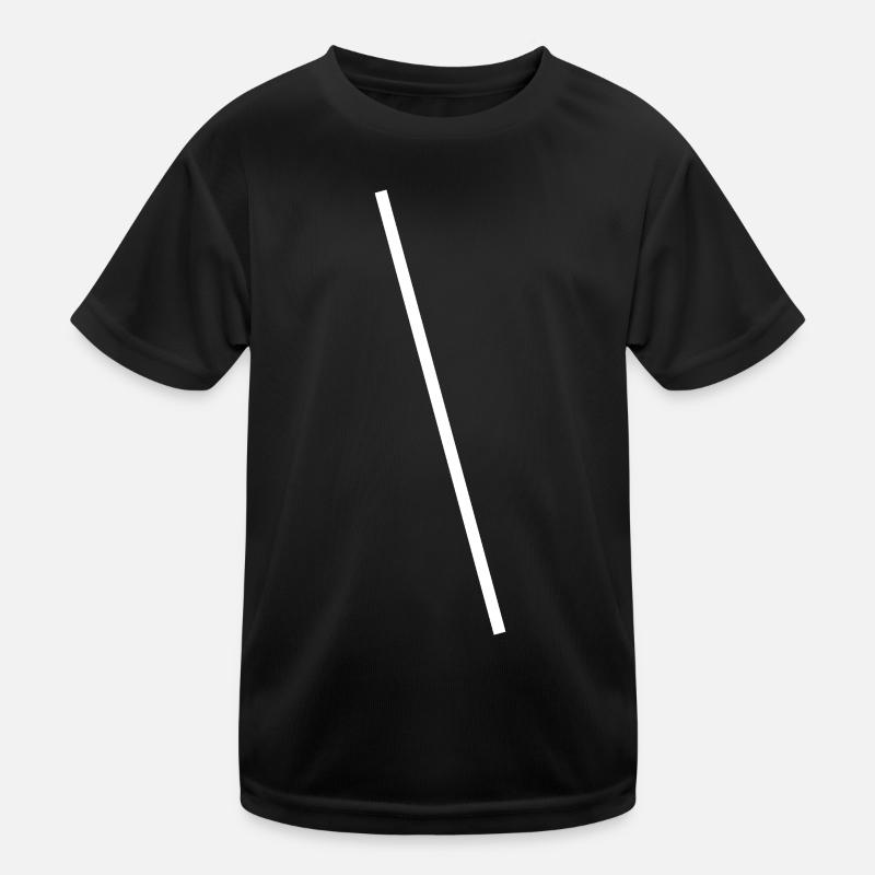 Barre oblique blanche Conception simple T-shirt sport Enfant