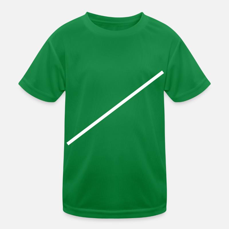 Weisse Linie Diagonal Kinder Funktions-T-Shirt