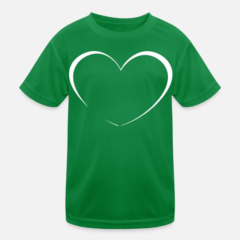 Einfaches Weisses Herz Kinder Funktions-T-Shirt