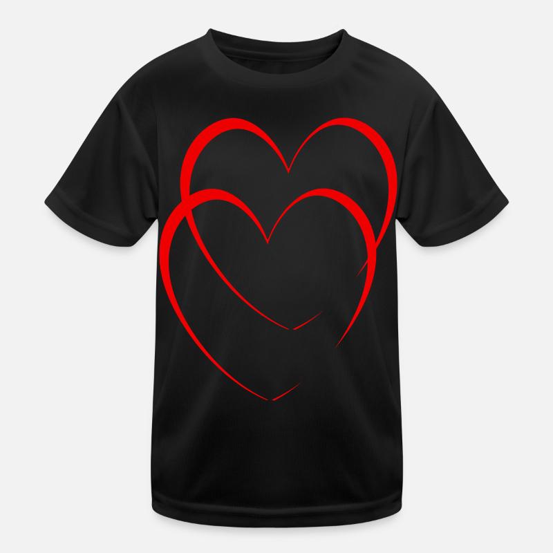 Red Hearts Kids Functional T-Shirt