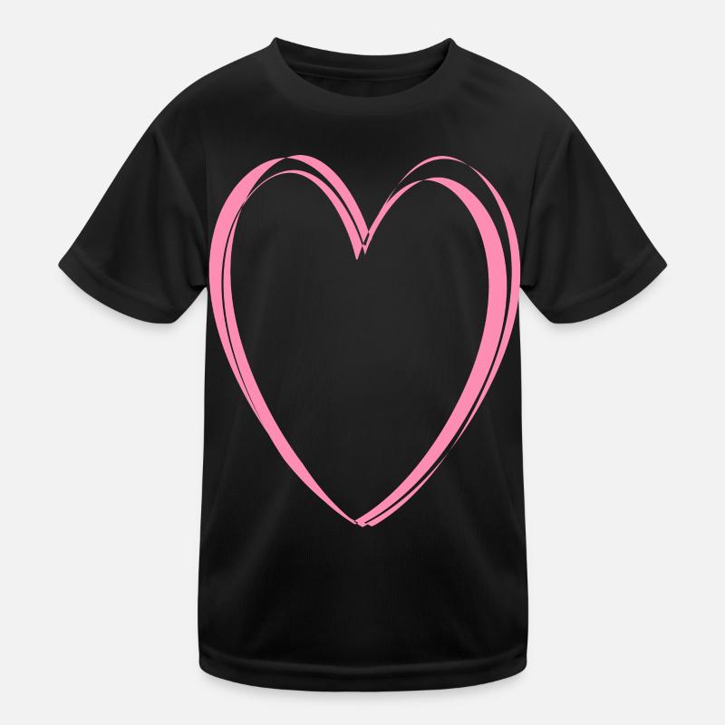 Cœur Rose T-shirt sport Enfant
