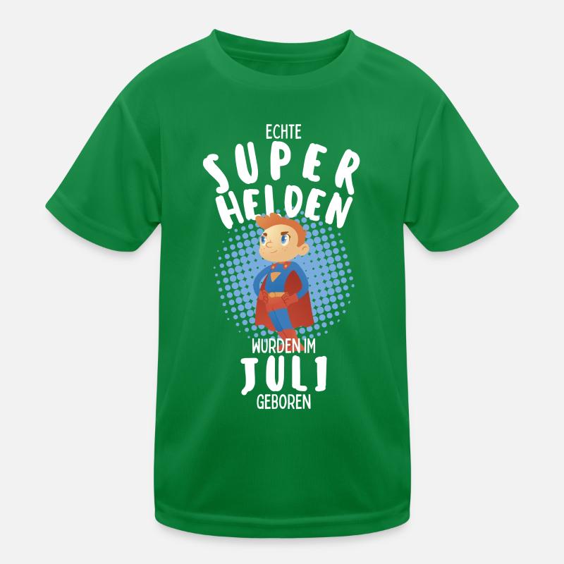 Echte Superhelden wurden im Juli geboren Junge Kinder Funktions-T-Shirt