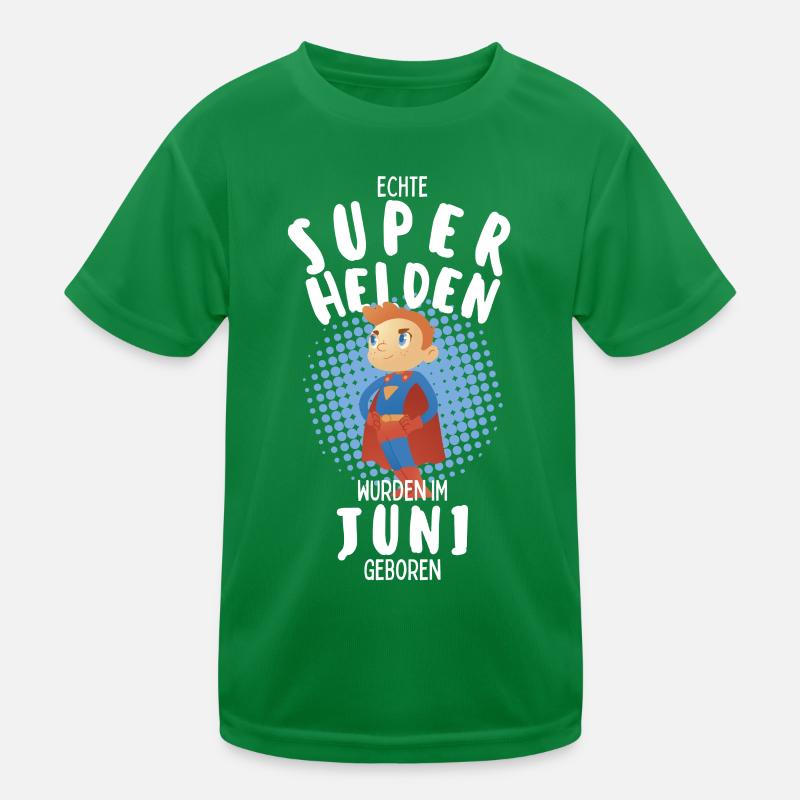 Echte Superhelden wurden im Juni geboren Junge Kinder Funktions-T-Shirt