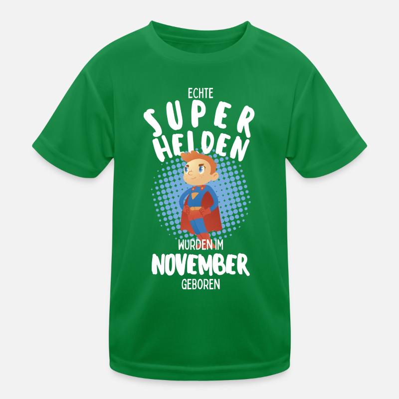 Echte Superhelden wurden im November geboren Junge Kinder Funktions-T-Shirt