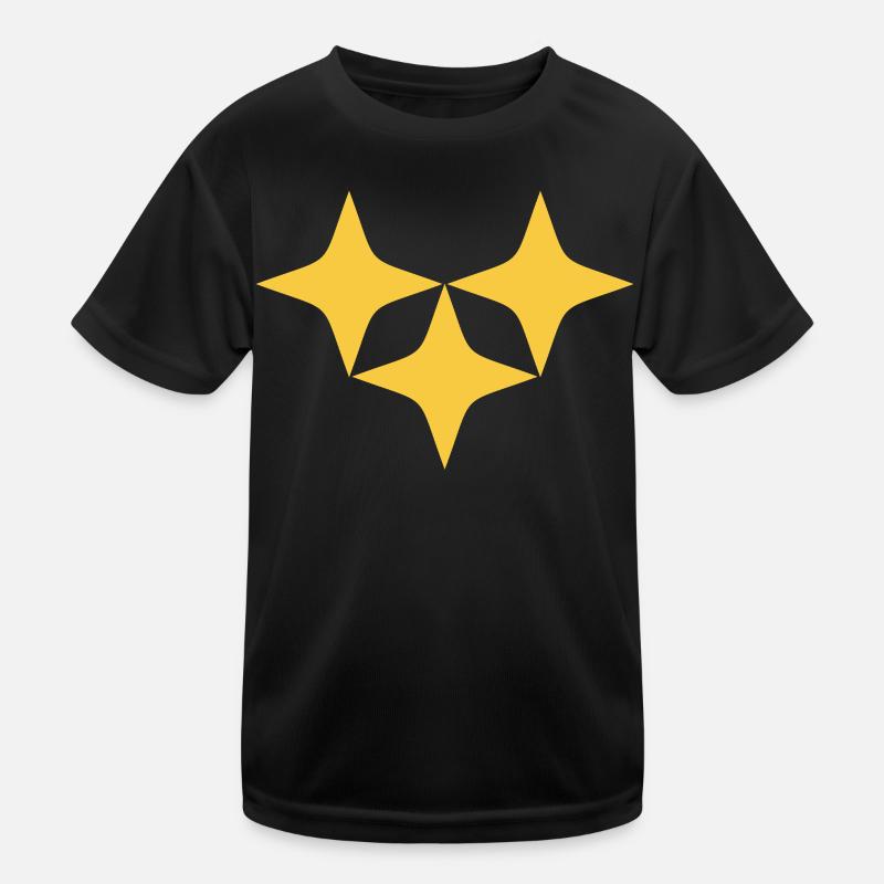 Trois étoiles jaune T-shirt sport Enfant