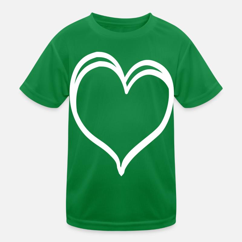 Cœur Blanc T-shirt sport Enfant