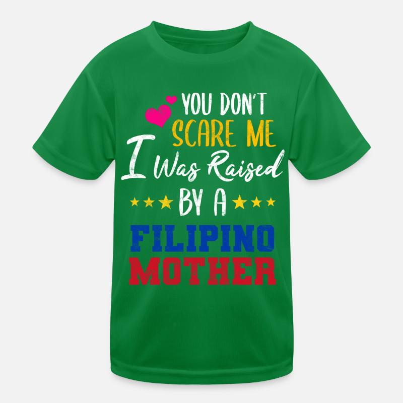 Philippinen Filipina Flagge Sohn Mutter I Geschenk Kinder Funktions-T-Shirt
