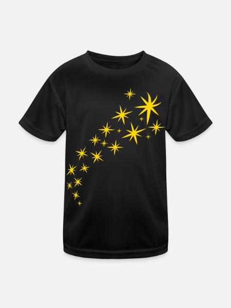 Design Yellow Starfleet - Kids Functional T-Shirt - black - Front