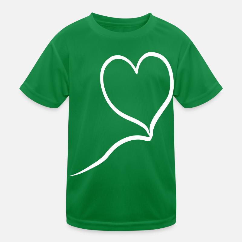 Cœur blanc dans la conception de ballons T-shirt sport Enfant