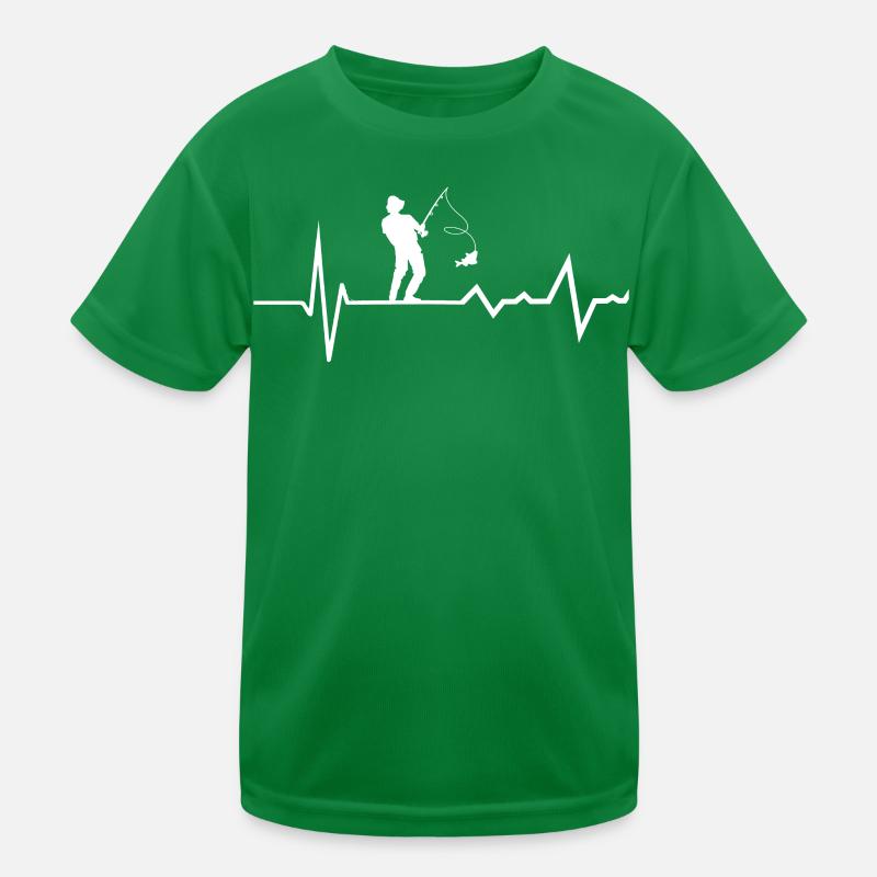 Freizeitangler Auf EKG Linie Kinder Funktions-T-Shirt