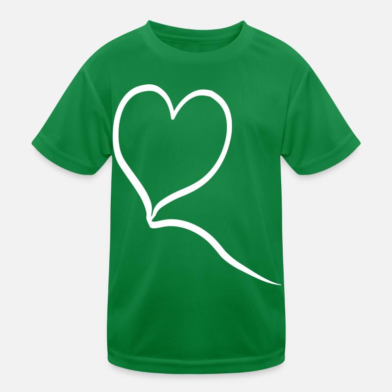 Cœur blanc dans la conception de ballons T-shirt sport Enfant