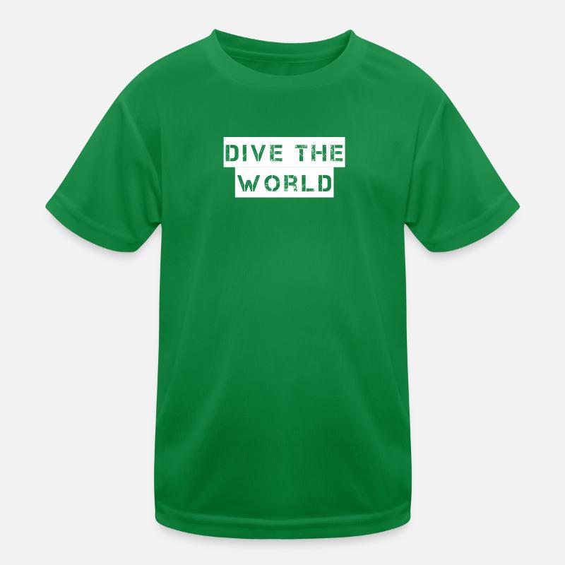 Tauchen - Dive the world Kinder Funktions-T-Shirt
