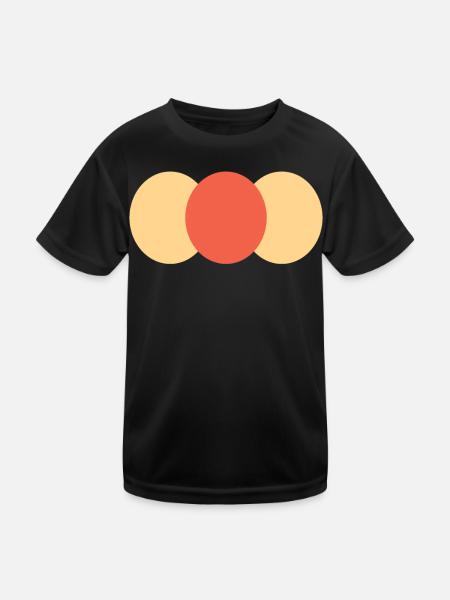 Trois cercles - T-shirt sport Enfant - noir - Devant