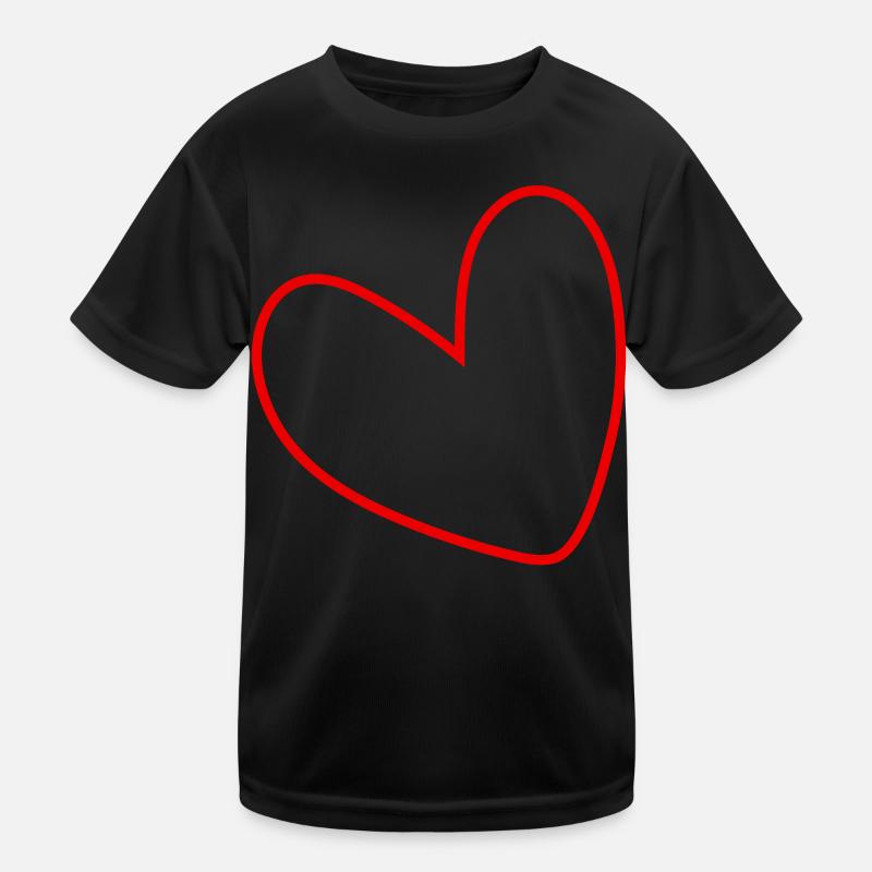 Cœur rouge simple T-shirt sport Enfant