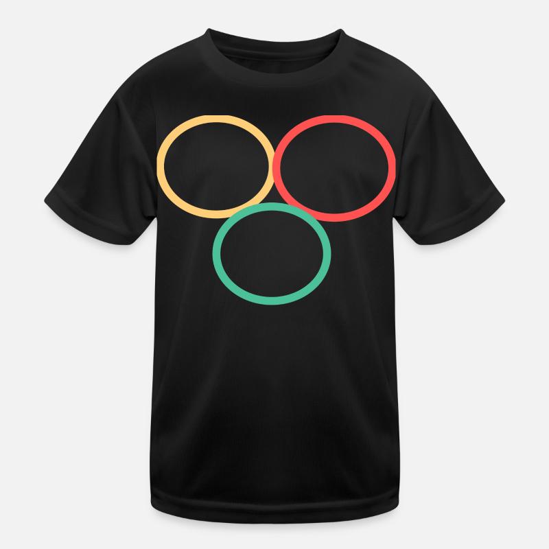 Drei Kreise Simpel Design Kinder Funktions-T-Shirt