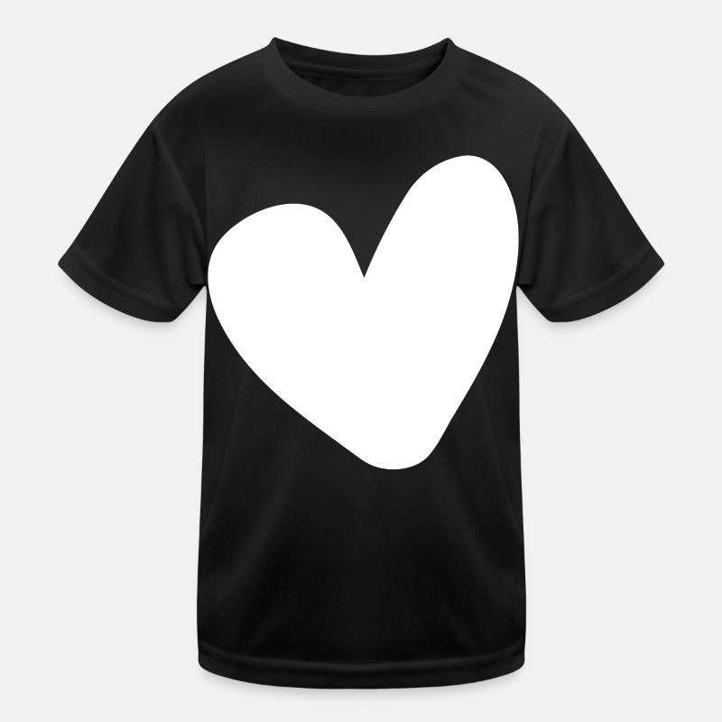 White Heart Conception simple T-shirt sport Enfant