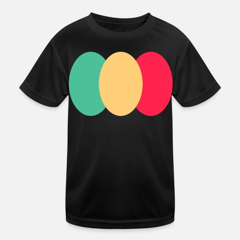 Trois ovales - Vert-Jaune - Rouge T-shirt sport Enfant
