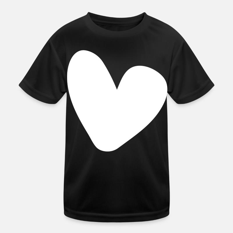 White Heart Conception simple T-shirt sport Enfant