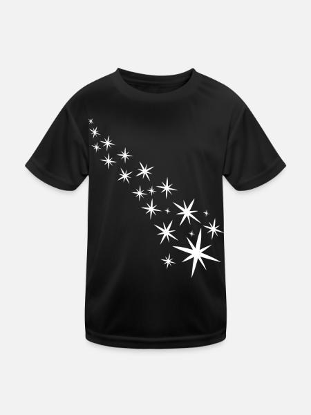Weisse Sternenstrasse - T-shirt sport Enfant - noir - Devant