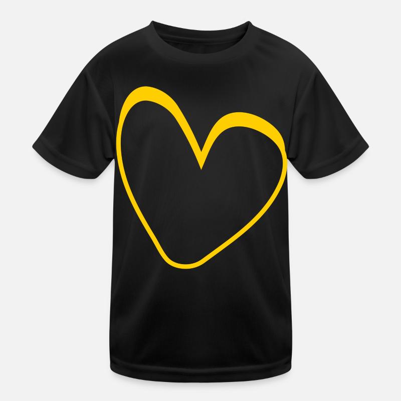 Yellow Heart Conception simple T-shirt sport Enfant