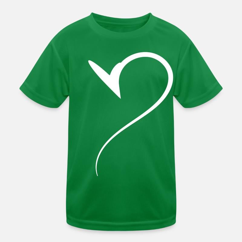 Halbes Herz Weisses Design Kinder Funktions-T-Shirt