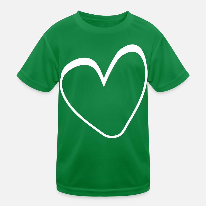 Einfaches Weisses Herz Kinder Funktions-T-Shirt