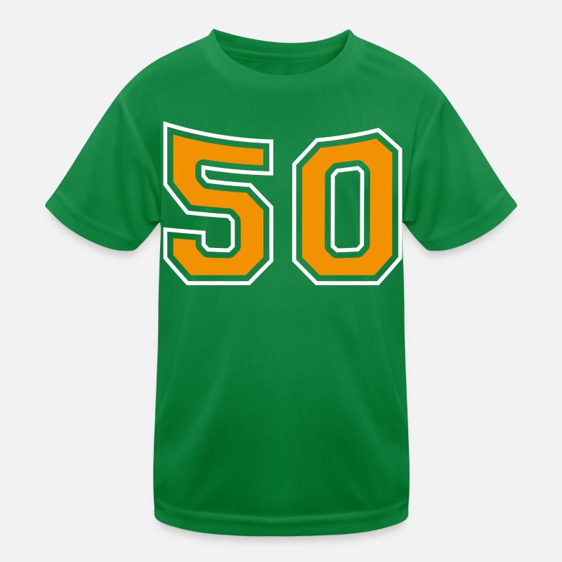 Zahl 50 Orange Kinder Funktions-T-Shirt