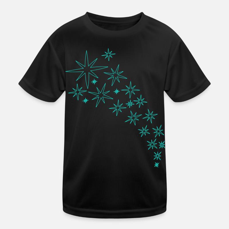 Sterne Mintgrünes Design Kinder Funktions-T-Shirt