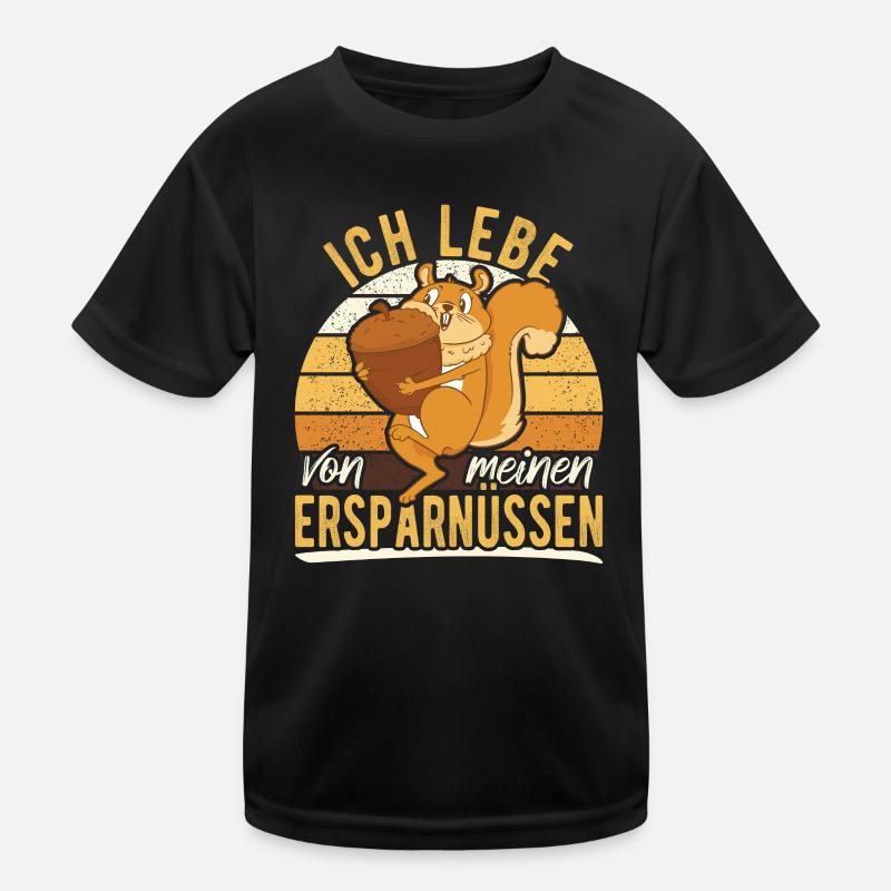Eichhörnchen Eichkätzchen Nagetier Ersparnüsse Kinder Funktions-T-Shirt