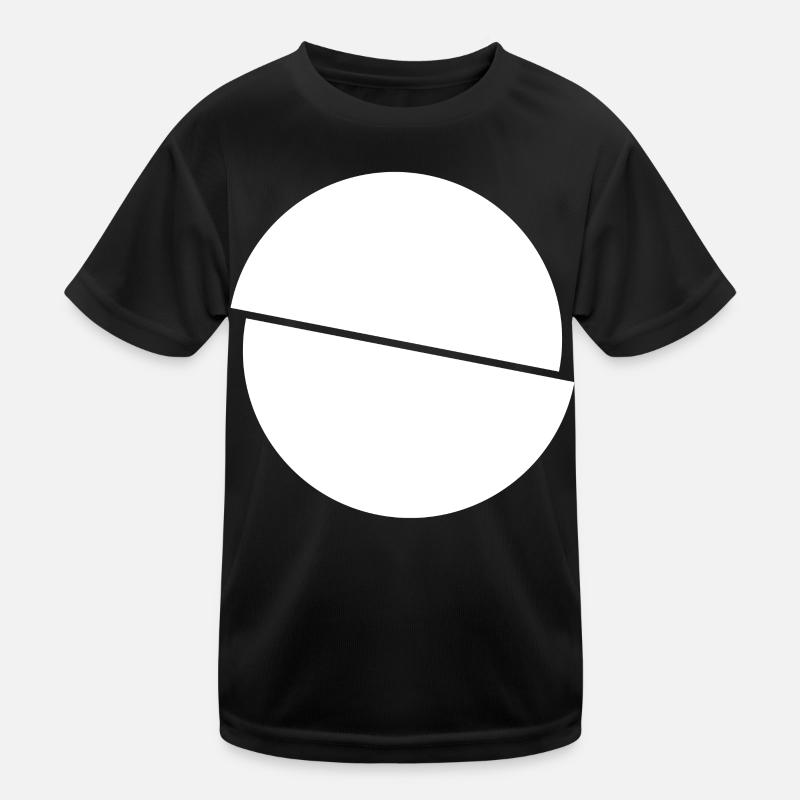 Halbe Kreise Weisses Design Kinder Funktions-T-Shirt